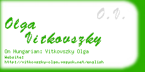olga vitkovszky business card